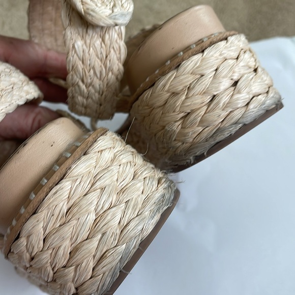 ULLA JOHNSON GEMMA WEDGES Cream Braided Platform Sandals Excellent Cond! size 37 - Picture 8 of 12